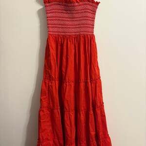 Hill House Home The Ellie Nap Dress Poppy Red Contrast Stitch XS